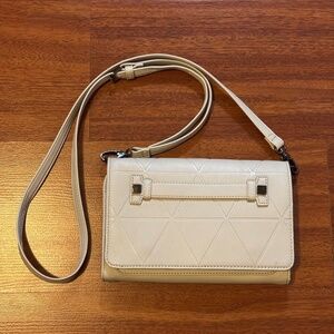 Grey Flap Crossbody Purse